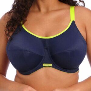 New With Tags~ELOMI~Energise Sports Bra~Navy Blue~Size 40I